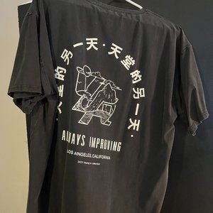 Youngla Men's Shirt Black Wash Size Large